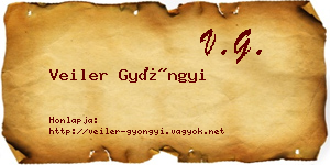 Veiler Gyöngyi névjegykártya